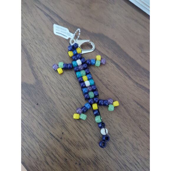 Free People Beaded Lizard Bag Charm NWT - Picture 3 of 3